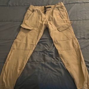 They’re cream colored joggers